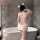 Fei niao kui yue sexy lace backless sleep dress - seductive sheer nightgown with detachable uniform-inspired design