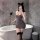 Fei niao kui yue sexy lace backless sleep dress - seductive sheer nightgown with detachable uniform-inspired design
