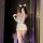 Fei niao moon gazer lingerie set featuring sheer maid costume with sexy pencil skirt and matching sleepwear, perfect for inti...