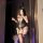Fei niao moon gazer sexy bunny costume - sheer lace bodysuit with ties & open crotch for small busts, pure temptation