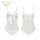 Feimu lace bodysuit with chest cutout & open crotch - sexy sheer bondage sleepwear for intimate nights