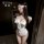 Feimu lace bodysuit with straps - sheer open-crotch sensual sleepwear for date night