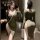Feimu miji chinese zen deep v-neck cheongsam dress - sensual no-remove sleepwear with slit & mandarin collar, elegant design ...