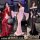 Feimu night banquet sheer mesh mermaid dress - seductive see-through lace fishnet gown with butt cutout in red, pink, and bla...