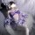 Feimu sakura kimono lingerie set featuring a purple bow top and floral-patterned skirt, designed for two-way sexy sleepwear w...