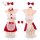 Feimu warm bed maid costume set - sexy busty uniform with thong & tube top, new year lingerie outfit
