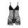 Feiniao kuiyue sexy lace sleepwear set - sheer open-front cami & slip nightgown ensemble with lace detailing and delicate flo...
