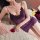 Woman wearing purple feiniao kuiyue sheer lace sleep dress, elegant mesh slip nightgown with floral details.