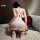 Woman wearing feiniao moon gazer sexy lace bodycon mini dress, a seductive lingerie set with sheer floral pattern and backles...