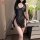 Feiniao moon gazing lingerie set - sexy lace cheongsam with ties, vintage button detail, seductive outfit