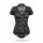 Feiniao moonlit bird chinese silk lingerie - vintage qipao sleep dress with embroidered buttons & lace trim