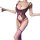 Purple feiniao moonlit lace bodysuit with sheer mesh, floral lace, and backless design.