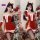 Festive red rabbit girl outfit - sexy new year chinese holiday boudoir dress set featuring a charming santa-themed design wit...