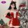 Festive red rabbit girl outfit - sexy new year chinese holiday boudoir dress set featuring a charming santa-inspired design w...