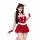 Festive velvet lingerie set - cozy winter holiday costume for women, sexy christmas cosplay outfit featuring red velvet dress...