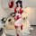 Sexy kimono-style fire dance cosplay outfit for honor of kings role play, perfect for stage performance and hentai-themed fun...