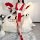 Sexy red and white honor of kings fire dance cosplay costume, featuring a kimono-style design perfect for stage performances ...