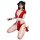 Sexy red and white honor of kings fire dance cosplay costume, featuring a kimono-style design perfect for stage performances ...
