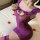 Purple lace bodysuit set featuring sensual design, perfect for small bust women. includes matching stockings and bows for a c...