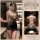 Woman modeling flame desire leopard print sheer bustier bodysuit with black mini skirt, front and back views shown.