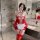 Flame desire sheer maid costume set - tearable cheeky butt-baring mesh lingerie outfit for seductive role play