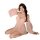 Pink lace sheer princess nightgown with peekaboo chest detail and sensual bare-butt design, perfect for erotic sleepwear.