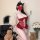 Flirty lace bodysuit featuring sheer mesh thong design, perfect for small busts. includes push-up cleavage and no-remove elem...