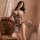 Sexy sheer chinese-inspired sleep dress featuring floral bird embroidery, halter neck design, and elegant slit cheongsam styl...