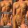 Floral embroidery lace bra set with sheer push-up cups and matching thong, featuring yellow straps and vibrant floral details...