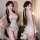 Floral lace lingerie set featuring low-cut design and push-up bodice, perfect for romantic evenings with its charming floral...