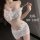 Floral lace sexy sleepwear for women, plus size pure and sensual lingerie, elegant design, suitable for big size (80-140 )