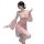 Floral moonlight sensual transparent backless chemise - sexy sheer sleep dress with side slit, no-remove lingerie