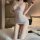 Floral moonlight sheer lingerie set featuring a transparent sensual short nightdress with matching bra, no-remove design, per...