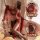 Seductive fly tian princess hanfu lingerie, featuring a red bodice and flowing silk skirt, perfect for cosplay with elegant d...