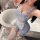 Flybird moon gazer cosplay lingerie set - sweet japanese maid costume for women, featuring sheer blue top with ruffles and la...