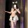 A person poses wearing a flybird moon peek sexy schoolgirl outfit, featuring a sweet and spicy design with a cute jk mini ski...
