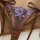Brown sheer mesh thong with purple floral lace and satin ties from french lace sexy lingerie set.