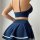 French-style sexy lingerie set featuring bold color-block camisole and garter with bow detail, perfect for us/eu markets.