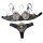 Elegant black sheer lace lingerie set featuring a delicate bra with floral embroidery and matching thong, perfect for sensual...