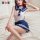 Gangdao islands sailor suit lingerie set featuring a white bodysuit with navy blue accents and matching skirt, perfect for ro...
