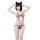 Anime-inspired giyun lingerie set featuring adjustable strapless bodysuit with geometric bra design and matching panty, perfe...