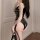 Sexy anime maid outfit featuring pvc leather bondage costume, perfect for cosplay and fetish play.