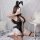 Sexy bunny girl costume featuring backless design and strappy bondage details, perfect for private party cosplay outfits.
