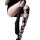 Sexy fishnet stockings with bold cutouts, perfect for japanese punk style womens thigh-high mesh socks.
