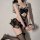 Glorious lace peekaboo maid costume - sheer mesh pettiskirt erotic lingerie set for women, featuring lace details and sheer f...
