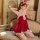 Glorious velvet bunny girl lingerie set - sexy red holiday sleep dress & role play outfit for christmas & new year, featuring...