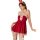 Glorious velvet bunny girl lingerie set - sexy red holiday sleep dress & role play outfit for christmas & new year, featuring...