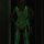 Glow-in-the-dark mesh bodysuit for women featuring adjustable straps and sheer charm design.