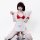 Anime-inspired sexy bikini set featuring adjustable pvc strap halter bra and lace-trimmed white apron, perfect for cosplay en...