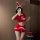 Glowing cloud christmas lingerie robe - velvet pure & alluring sleep dress for role play & holiday cosplay, festive red desig...